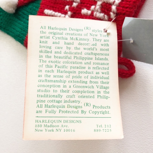 VTG Harlequin Designs Christmas Stocking Santa w Toy Sack Cynthia McKinney NWT - Picture 8 of 10